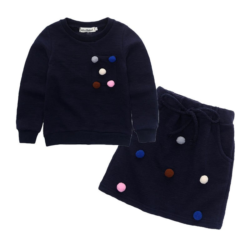 Girls Winter Clothing Set Long Sleeve Shir