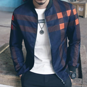 Classic Plaid Jackets Men Coat