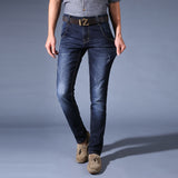 Men Casual Jeans Slim Straight High Elasticity Feet Jeans