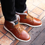 Winter Shoes Men Warm Outdoor Non-slip PU Rain Snow